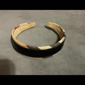 Authentic Burberry & Leather Headband